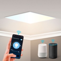 Luz de Teto Painel LED Inteligente Wifi 32W CCT Aigostar 8mm Slim