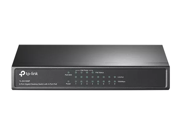 Switch TP-Link de Mesa Gigabit com 8 Portas (4 Portas PoE) TL-SG1008P - Image 2